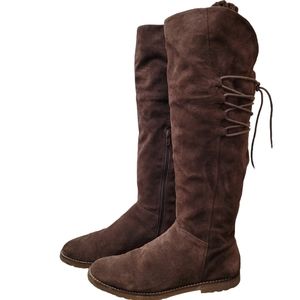 LANDS END ‘WINFIELD’ KNEE HIGH SUEDE BOOTS WOMENS SIZE 9B